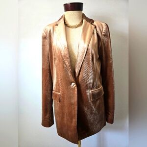 OLSEN EUROPE NWT Soft Velvet Bronze Blazer. Size Medium/  10
